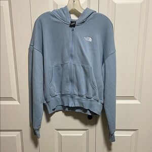 The North Face Light Blue Zip-Up Hoodie